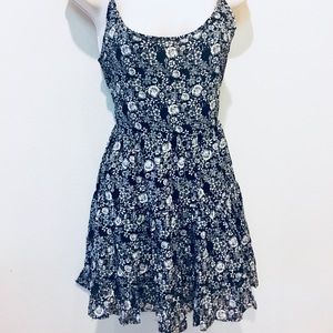 Black and white floral dress